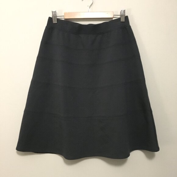 Isaac Mizrahi Live! Dusky Grey A-Line Jersey Skirt - Picture 1 of 10